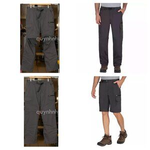 BC Clothing Men's Convertible Stretch Cargo Hiking Pants Shorts, Zippered Pocket